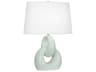 Robert Abbey Fusion Celadon Glazed Polished Nickel Green Buffet Lamp