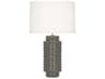 Robert Abbey Dolly Ash Glazed Textured Gray Buffet Lamp
