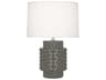 Robert Abbey Dolly Ash Glazed Textured Gray Table Lamp
