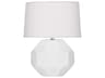Robert Abbey Franklin Daisy Glazed White Table Lamp