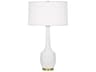 Robert Abbey Delilah Daisy Glazed White Buffet Lamp