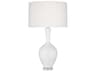 Robert Abbey Audrey Daisy Glazed White Buffet Lamp