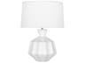 Robert Abbey Orion Daisy Glazed White Buffet Lamp