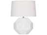 Robert Abbey Franklin Lily Glazed White Table Lamp