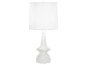 Robert Abbey Jasmine Lily Glazed White Buffet Lamp