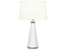 Robert Abbey Pearl Lily Lacquered Paint Modern Brass White Buffet Lamp
