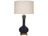 Robert Abbey Athena Midnight Blue Glazed Aged Brass Buffet Lamp