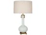 Robert Abbey Athena Matte Celadon Glazed Aged Brass Green Buffet Lamp