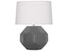 Robert Abbey Franklin Matte Ash Glazed Gray Table Lamp