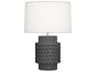 Robert Abbey Dolly Matte Ash Glazed Textured Gray Table Lamp