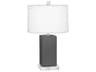 Robert Abbey Harvey Matte Ash Glazed Gray Table Lamp