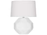 Robert Abbey Franklin Matte Daisy Glazed White Table Lamp
