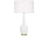 Robert Abbey Delilah Matte Daisy Glazed White Buffet Lamp