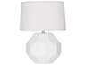 Robert Abbey Franklin Matte Lily Glazed White Table Lamp