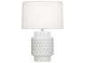 Robert Abbey Dolly Matte Lily Glazed Textured White Table Lamp