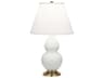 Robert Abbey Small Double Gourd Matte Lily Glazed White Table Lamp