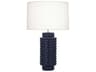 Robert Abbey Dolly Matte Midnight Blue Glazed Textured Buffet Lamp