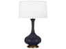Robert Abbey Pike Matte Midnight Blue Glazed Aged Brass Buffet Lamp