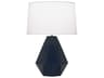 Robert Abbey Delta Matte Midnight Blue Glazed Table Lamp