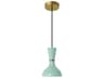 Robert Abbey Clare 1-Light Mint Green Mini Pendant