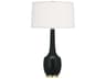 Robert Abbey Delilah Matte Obsidian Glazed Black Buffet Lamp