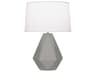 Robert Abbey Delta Matte Smoky Taupe Glazed Gray Table Lamp