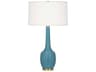Robert Abbey Delilah Steel Blue Glazed Buffet Lamp