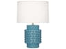 Robert Abbey Dolly Steel Blue Glazed Textured Table Lamp