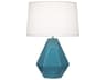 Robert Abbey Delta Steel Blue Glazed Table Lamp