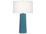 Robert Abbey Mason Steel Blue Glazed Buffet Lamp
