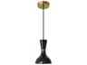Robert Abbey Clare 1-Light Obsidian Black Mini Pendant