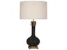 Robert Abbey Athena Obsidian Glazed Aged Brass Buffet Lamp
