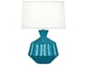 Robert Abbey Orion Peacock Glazed Blue Table Lamp