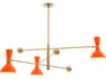 Robert Abbey Clare 3-Light Pumpkin Orange Chandelier