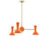 Robert Abbey Clare 3-Light Pumpkin Orange Chandelier