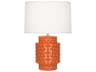 Robert Abbey Dolly Pumpkin Glazed Textured Orange Table Lamp