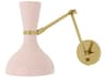 Robert Abbey Clare 1-Light Rose Water Pink Swing Wall Sconce