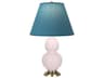 Robert Abbey Small Double Gourd Rose Water Glazed Pink Table Lamp