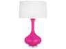 Robert Abbey Pike Razzle Rose Glazed Lucite Pink Buffet Lamp