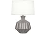 Robert Abbey Orion Smoky Taupe Glazed Gray Table Lamp