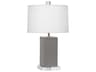 Robert Abbey Harvey Smokey Taupe Glazed Gray Table Lamp