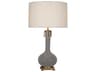 Robert Abbey Athena Smokey Taupe Glazed Aged Brass Gray Buffet Lamp