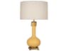 Robert Abbey Athena Sunset Yellow Glazed Aged Brass Buffet Lamp