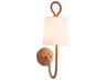Regina Andrew 1-Light Natural Polished Brass Brown Wall Sconce