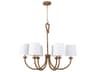 Regina Andrew 6-Light Natural Polished Brass Brown Empire Chandelier
