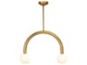 Regina Andrew Happy 2-Light Natural Brass Glass LED Globe Pendant