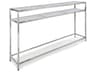 Regina Andrew Echelon Rectangular Marble Polished Nickel Console Table