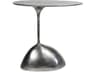 Regina Andrew Rizzo Oval Metal Antique Silver End Table