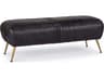 Regina Andrew Beretta Top Grain Leather Black Upholstered Accent Bench