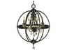 Framburg Compass 4-Light Crystal Globe Chandelier